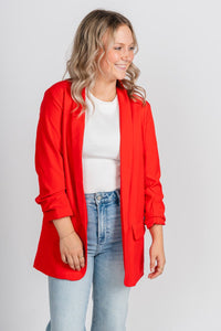 Boyfriend blazer red – Affordable Blazers | Cute Black Jackets at Lush Fashion Lounge Boutique in Oklahoma City