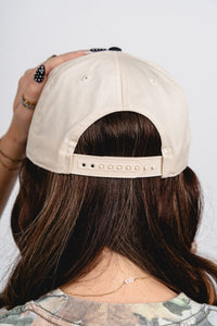 OSU OSU diagonal two tone hat natural/black hat | Lush Fashion Lounge Trendy Oklahoma State Cowboys Apparel & Cute Gameday T-Shirts