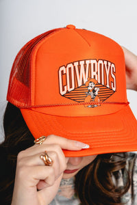 OSU OSU Cowboys Pete trucker hat orange hat | Lush Fashion Lounge Trendy Oklahoma State Cowboys Apparel & Cute Gameday T-Shirts