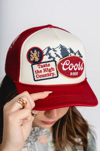 Coors roscoe patch hat crimson - Trendy Gifts at Lush Fashion Lounge Boutique in Oklahoma City