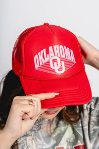 OU Oklahoma OU trucker hat red hat | Lush Fashion Lounge Trendy Oklahoma University Sooners Apparel & Cute Gameday T-Shirts