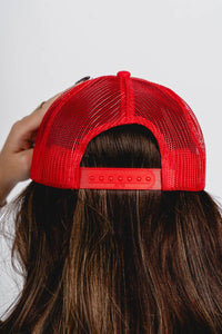 OU Oklahoma OU trucker hat red hat | Lush Fashion Lounge Trendy Oklahoma University Sooners Apparel & Cute Gameday T-Shirts