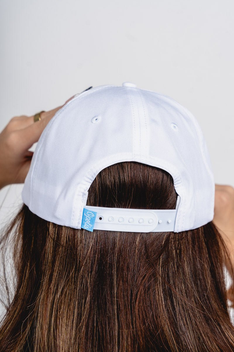 OU OU Interlock logo rope hat white/red hat | Lush Fashion Lounge Trendy Oklahoma University Sooners Apparel & Cute Gameday T-Shirts