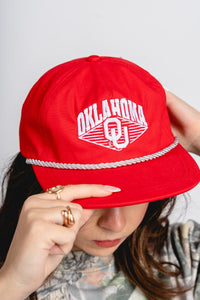 OU Oklahoma OU caddyshack hat red hat | Lush Fashion Lounge Trendy Oklahoma University Sooners Apparel & Cute Gameday T-Shirts