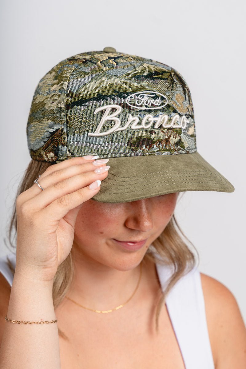Bronco Archibald hat green - Trendy Hats at Lush Fashion Lounge Boutique in Oklahoma City