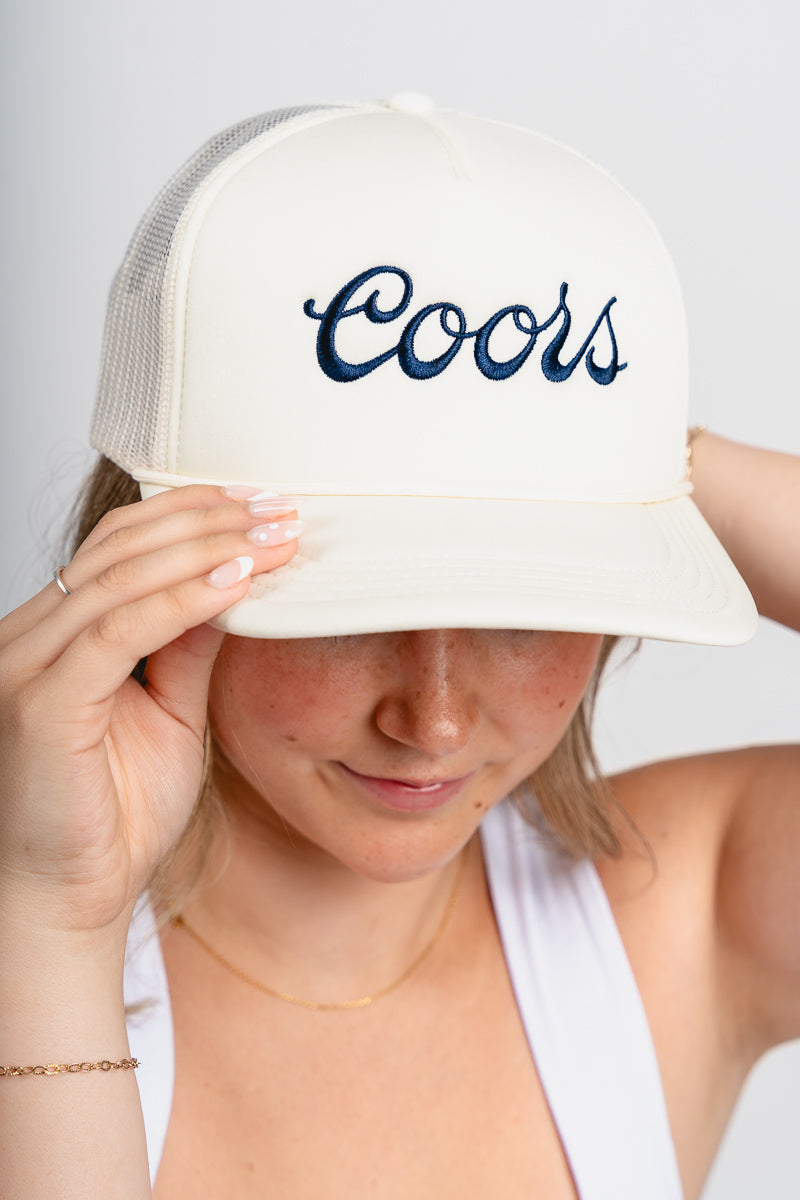 Coors foamy roscoe hat off white - Trendy Hats at Lush Fashion Lounge Boutique in Oklahoma City
