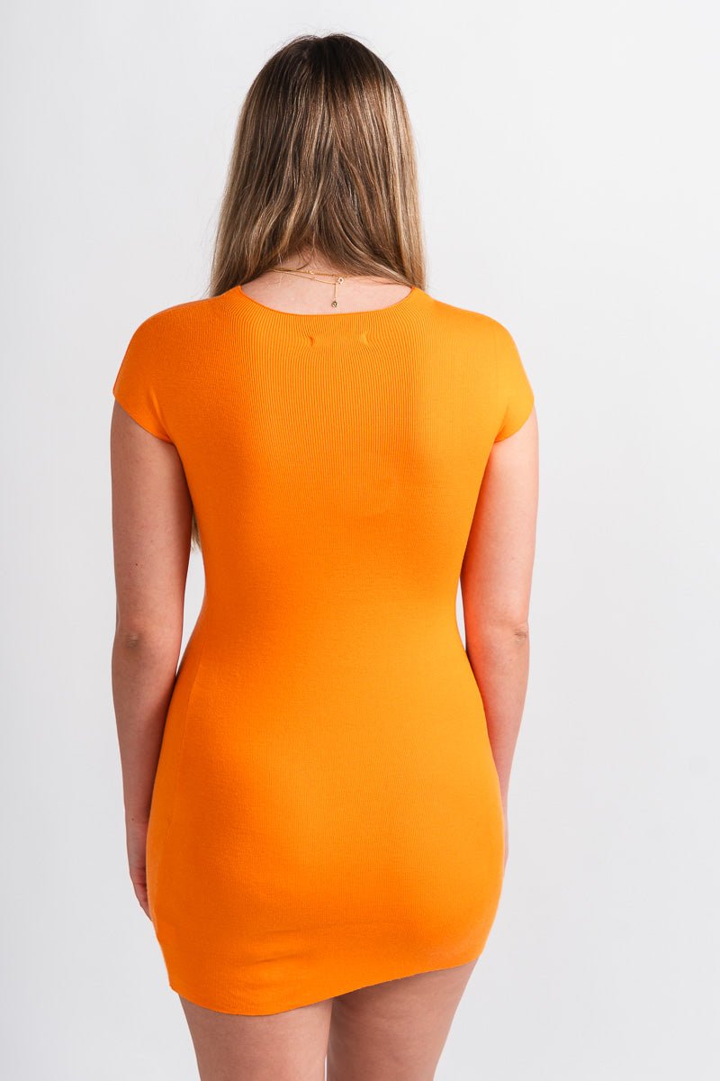 Cap sleeve mini dress orange - Trendy OKC Thunder T-Shirts at Lush Fashion Lounge Boutique in Oklahoma City