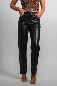 Faux leather pants black | Lush Fashion Lounge: women's boutique pants, boutique women's pants, affordable boutique pants, women's fashion pants