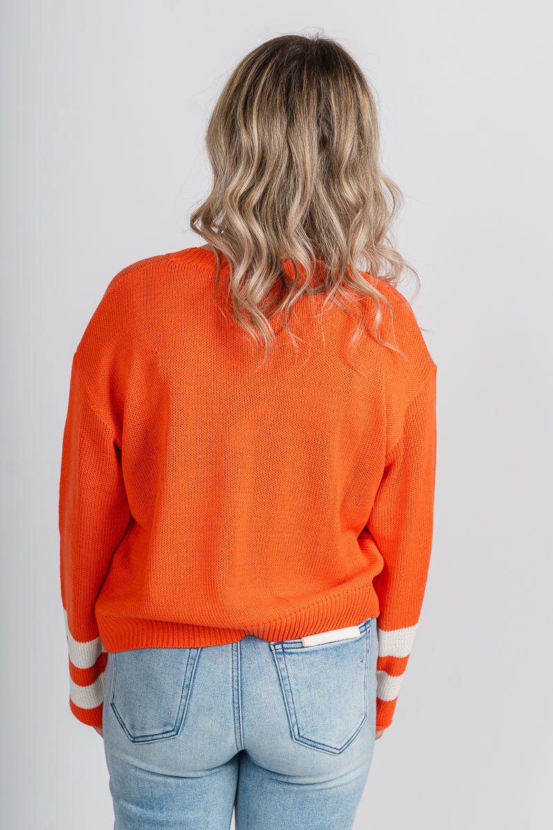 Game day sweater orange/white