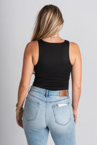 Z Supply Seraphine bodysuit black - Z Supply Bodysuit - Z Supply Fashion at Lush Fashion Lounge Trendy Boutique Oklahoma City