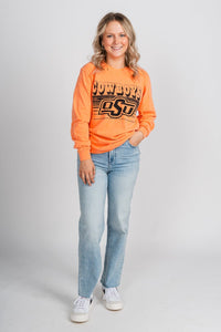 OSU OSU Cowboys logo lines long sleeve t-shirt orange T-shirt | Lush Fashion Lounge Trendy Oklahoma State Cowboys Apparel & Cute Gameday T-Shirts