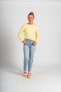 Classic sweater lemonade - Trendy Sweaters | Cute Pullover Sweaters at Lush Fashion Lounge Boutique in Oklahoma City