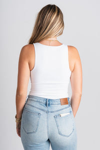 Z Supply Seraphine bodysuit white - Z Supply Bodysuit - Z Supply Fashion at Lush Fashion Lounge Trendy Boutique Oklahoma City