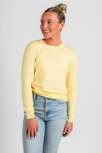 Classic sweater lemonade – Stylish Sweaters | Boutique Sweaters at Lush Fashion Lounge Boutique in Oklahoma City