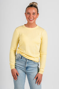 Classic sweater lemonade - Stylish Sweater - Cute Easter Clothing Line at Lush Fashion Lounge Boutique in Oklahoma