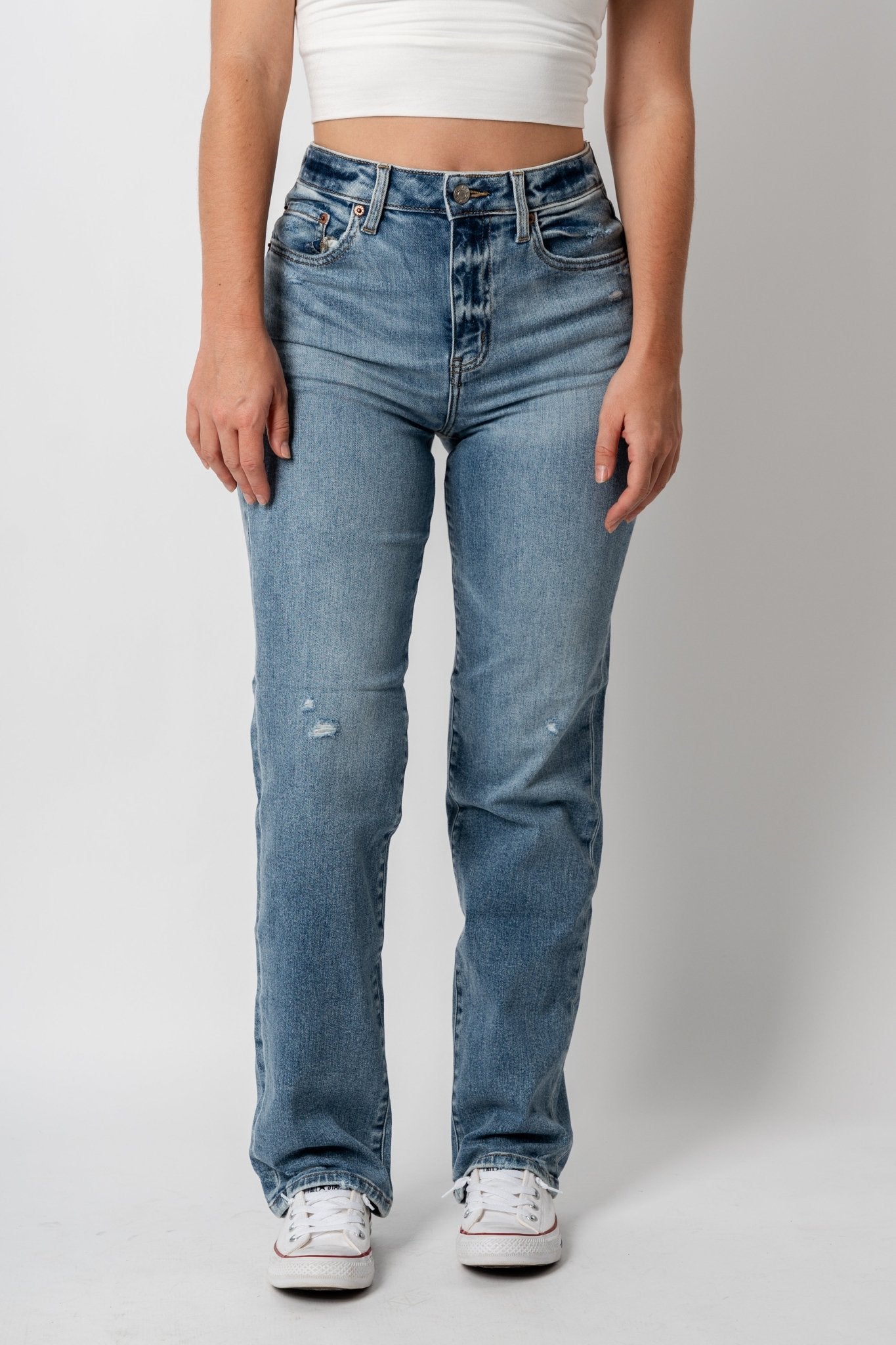 Daze Sundaze high rise straight jeans neptune | Lush Fashion Lounge: boutique women's jeans, fashion jeans for women, affordable fashion jeans, cute boutique jeans