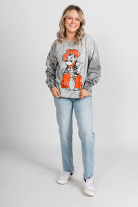 OSU OSU Pistol Pete tie dye sweatshirt smoke Sweatshirt | Lush Fashion Lounge Trendy Oklahoma State Cowboys Apparel & Cute Gameday T-Shirts