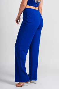 Wide leg pants royal blue | Lush Fashion Lounge: women's boutique pants, boutique women's pants, affordable boutique pants, women's fashion pants