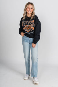 OSU OSU Cowboys pep rally sweatshirt black Sweatshirt | Lush Fashion Lounge Trendy Oklahoma State Cowboys Apparel & Cute Gameday T-Shirts