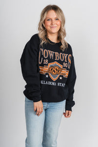 OSU OSU Cowboys pep rally sweatshirt black Sweatshirt | Lush Fashion Lounge Trendy Oklahoma State Cowboys Apparel & Cute Gameday T-Shirts