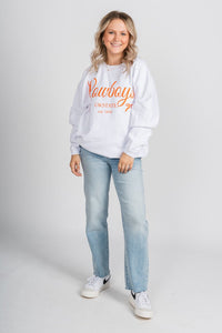 OSU OSU Cowboys bows corded sweatshirt white Sweatshirt | Lush Fashion Lounge Trendy Oklahoma State Cowboys Apparel & Cute Gameday T-Shirts