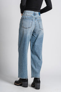 Daze Westward barrel jeans blur | Lush Fashion Lounge: boutique women's jeans, fashion jeans for women, affordable fashion jeans, cute boutique jeans