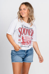 OU OU Sooners schooner 1890 unisex t-shirt white T-shirt | Lush Fashion Lounge Trendy Oklahoma University Sooners Apparel & Cute Gameday T-Shirts