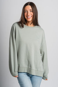 Z Supply modern weekender sage green - Z Supply top - Z Supply Apparel at Lush Fashion Lounge Trendy Boutique Oklahoma City