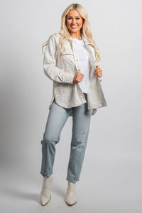 Blended jacket cream/black – Fashionable Jackets | Trendy Blazers at Lush Fashion Lounge Boutique in Oklahoma City