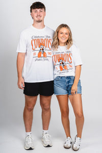 OU OSU Cowboys Pete 1890 unisex t-shirt white T-shirt | Lush Fashion Lounge Trendy Oklahoma University Sooners Apparel & Cute Gameday T-Shirts