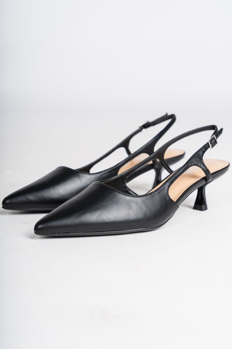 Bell pointed toe kitten heel black - Cute Shoes - Trendy Shoes at Lush Fashion Lounge Boutique in Oklahoma City