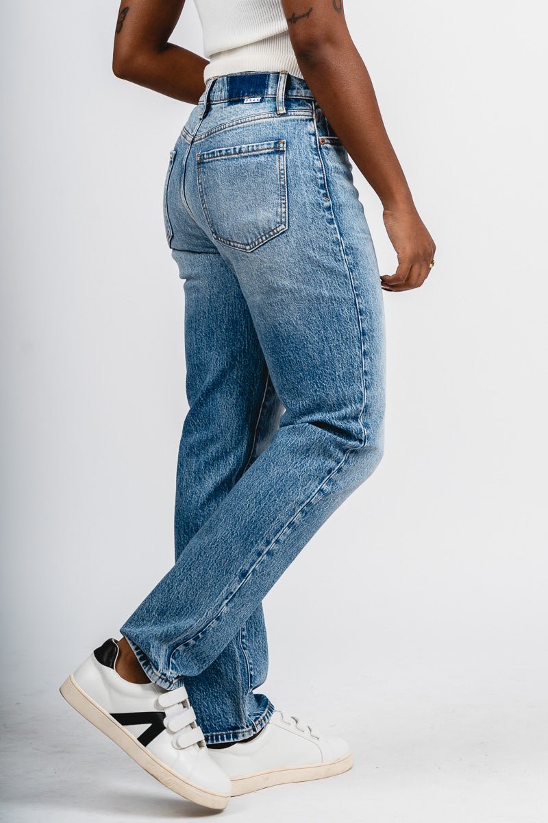 Daze high rise slim straight jeans face to face | Lush Fashion Lounge: boutique women's jeans, fashion jeans for women, affordable fashion jeans, cute boutique jeans