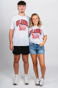 OU OU Oklahoma schooner unisex t-shirt ash T-shirt | Lush Fashion Lounge Trendy Oklahoma University Sooners Apparel & Cute Gameday T-Shirts