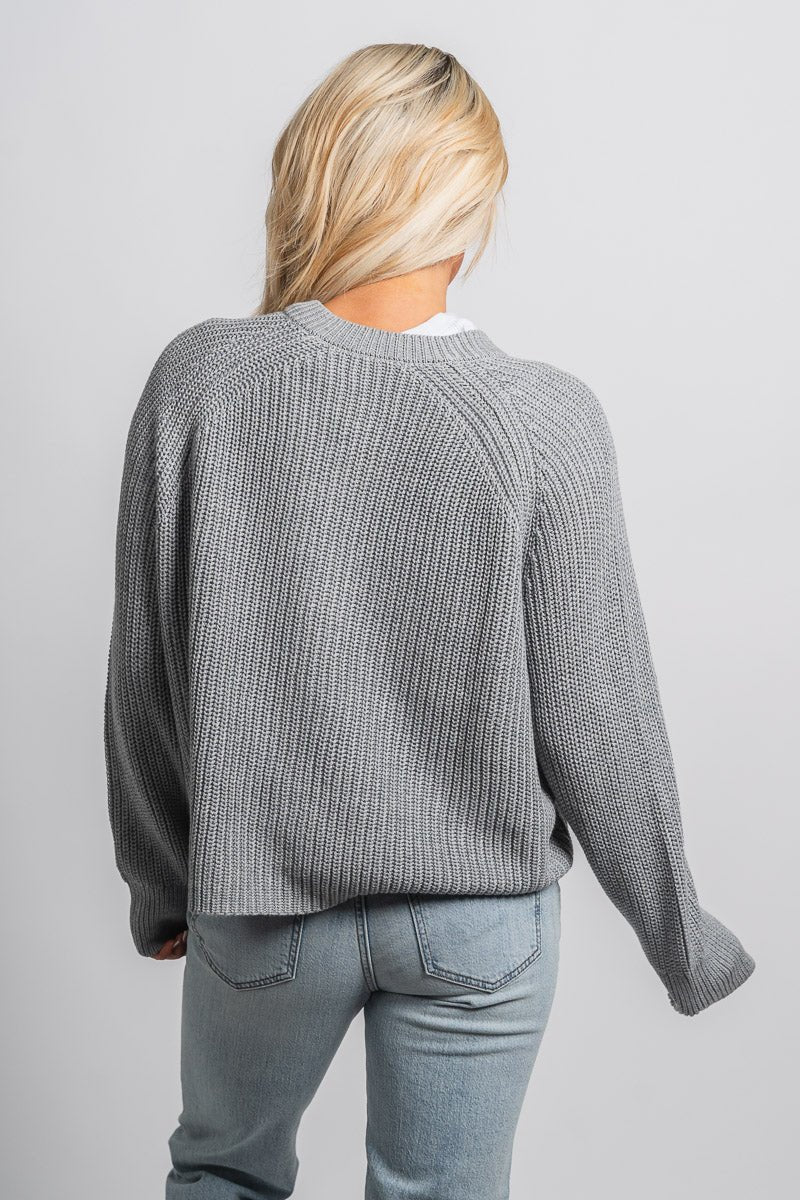 Knit cardigan heather grey