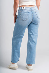 JBD low rise straight leg jeans light denim | Lush Fashion Lounge: boutique women's jeans, fashion jeans for women, affordable fashion jeans, cute boutique jeans