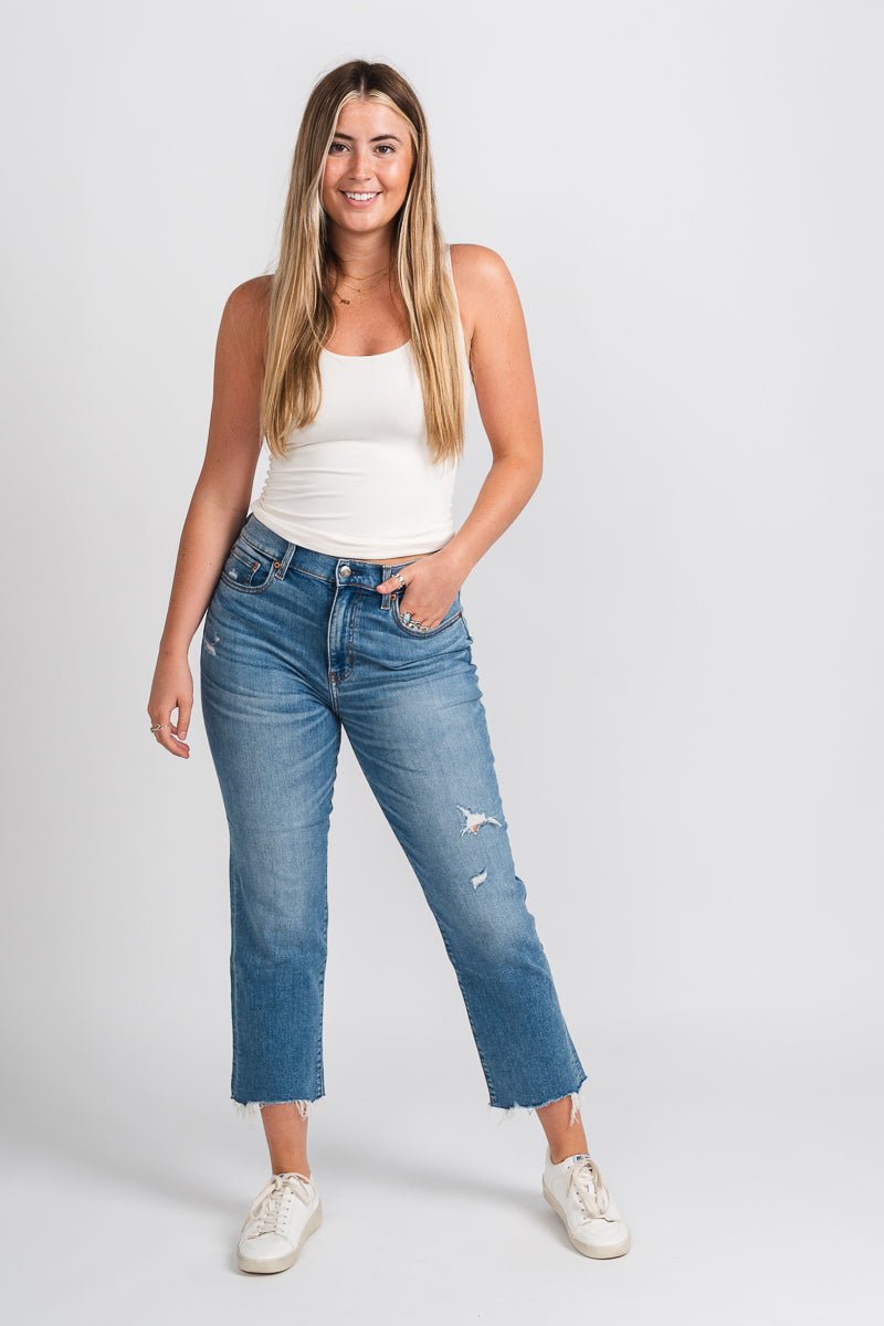 Daze high rise straight up jeans oasis vintage | Lush Fashion Lounge: boutique women's jeans, fashion jeans for women, affordable fashion jeans, cute boutique jeans