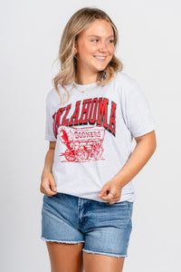 OU OU Oklahoma schooner unisex t-shirt ash T-shirt | Lush Fashion Lounge Trendy Oklahoma University Sooners Apparel & Cute Gameday T-Shirts