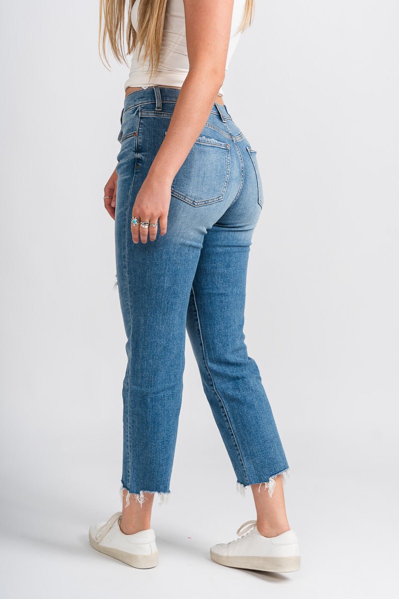 Daze high rise straight up jeans oasis vintage | Lush Fashion Lounge: boutique women's jeans, fashion jeans for women, affordable fashion jeans, cute boutique jeans