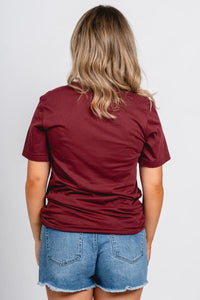 OU OU Oklahoma Sooners bookmania unisex v-neck t-shirt crimson T-shirt | Lush Fashion Lounge Trendy Oklahoma University Sooners Apparel & Cute Gameday T-Shirts