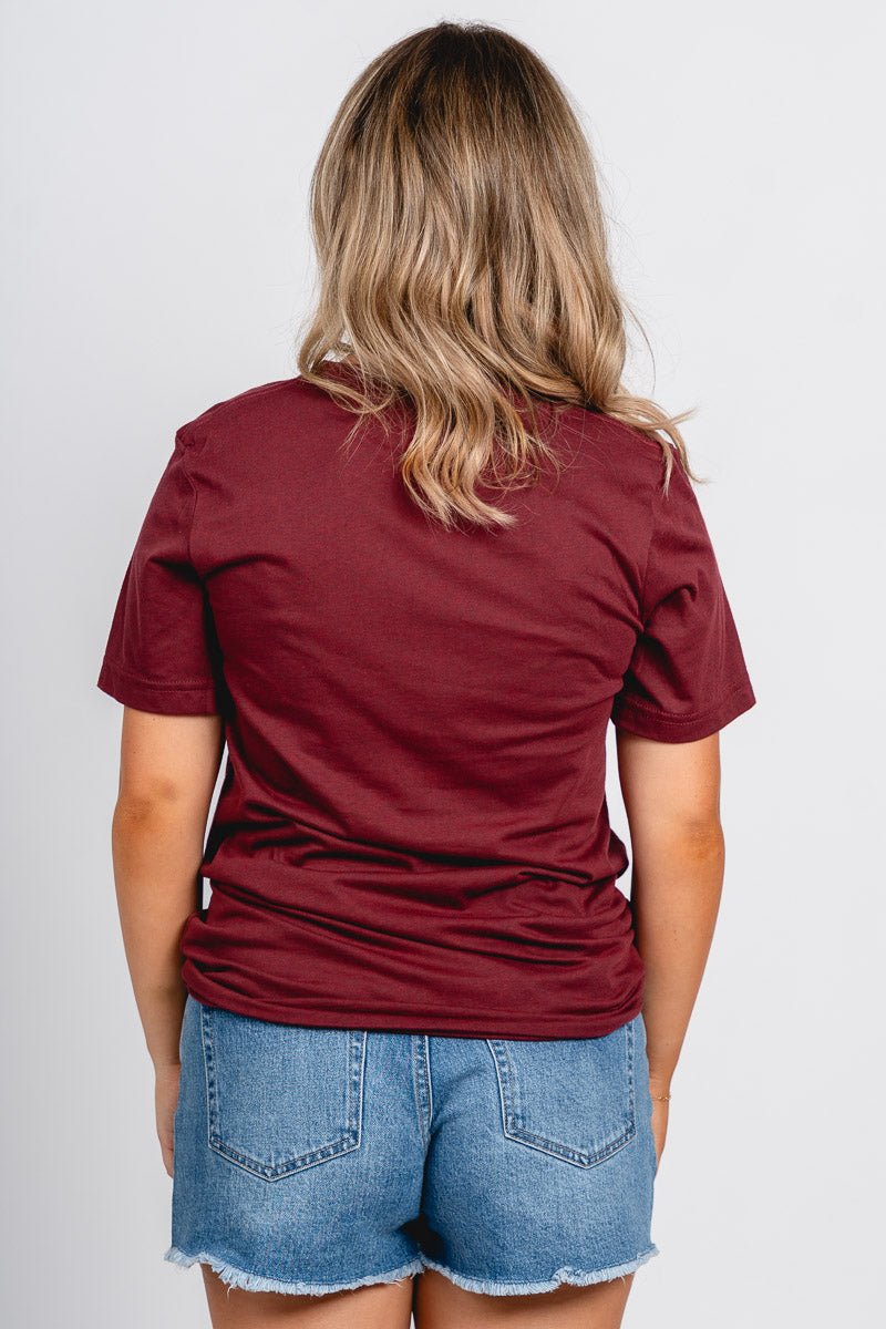 OU OU Oklahoma Sooners bookmania unisex v-neck t-shirt crimson T-shirt | Lush Fashion Lounge Trendy Oklahoma University Sooners Apparel & Cute Gameday T-Shirts