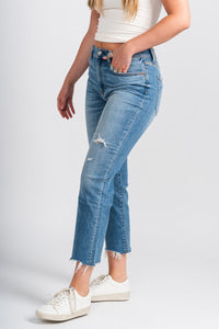 Daze high rise straight up jeans oasis vintage | Lush Fashion Lounge: boutique women's jeans, fashion jeans for women, affordable fashion jeans, cute boutique jeans