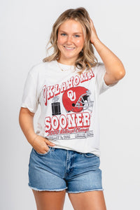 OU OU Sooners national champions unisex t-shirt natural T-shirt | Lush Fashion Lounge Trendy Oklahoma University Sooners Apparel & Cute Gameday T-Shirts