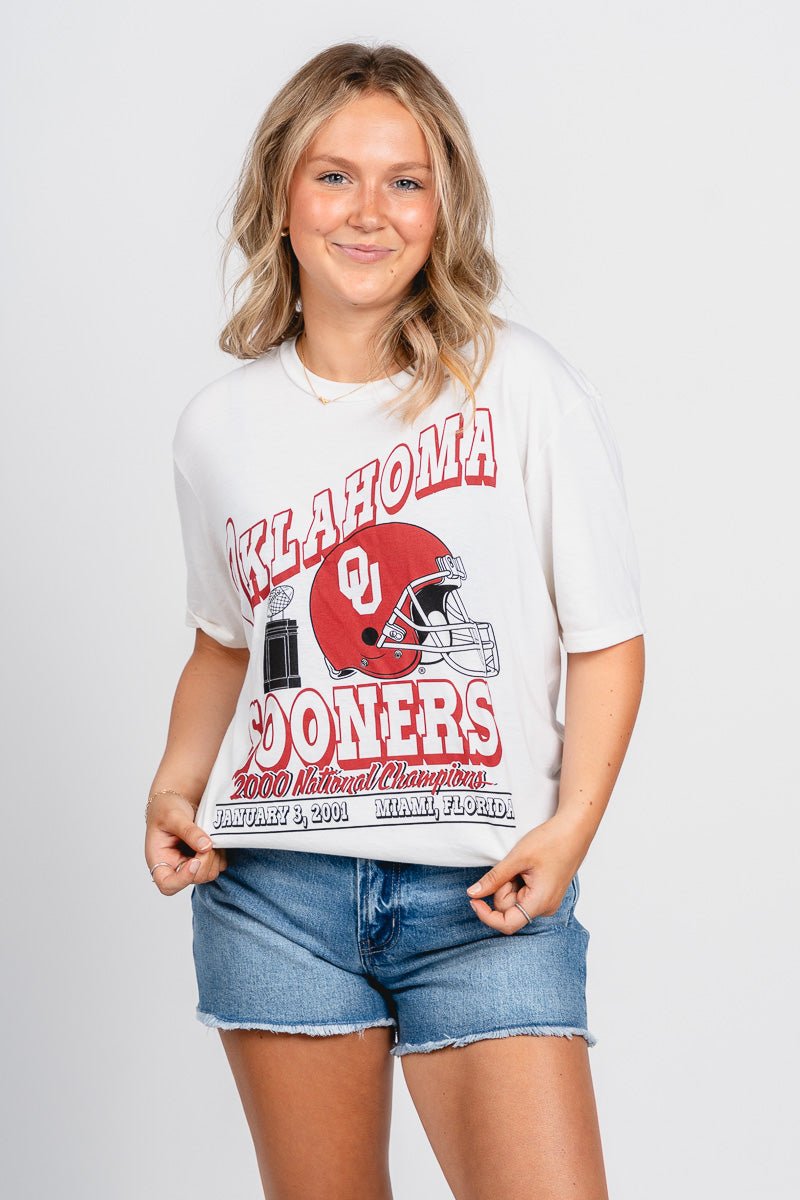 OU OU Sooners national champions unisex t-shirt natural T-shirt | Lush Fashion Lounge Trendy Oklahoma University Sooners Apparel & Cute Gameday T-Shirts
