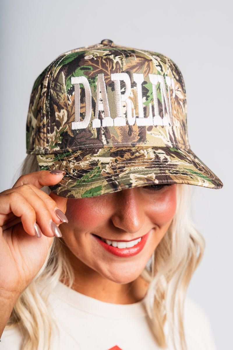 Darlin camo hat camo - Trendy Hats at Lush Fashion Lounge Boutique in Oklahoma City