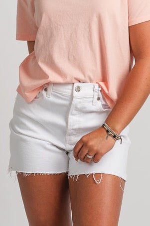 Daze bottom line high rise shorts marshmallow - Trendy Shorts - Cute Vacation Collection at Lush Fashion Lounge Boutique in Oklahoma City