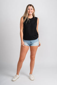 Aerie knit tank top black Stylish Tank Top - Womens Fashion Tank Tops at Lush Fashion Lounge Boutique in Oklahoma City