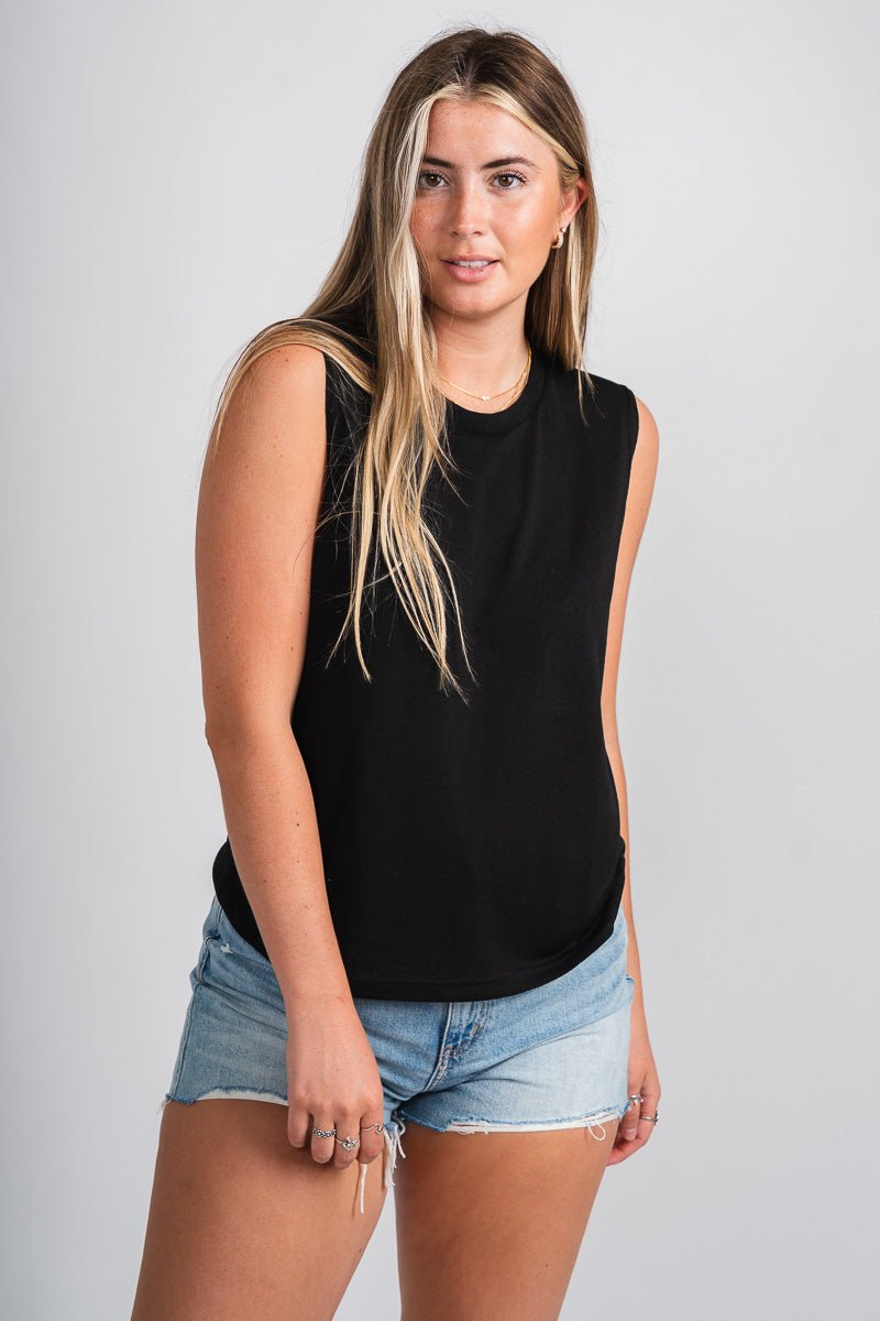 Aerie knit tank top black - Cute Tank Top - Trendy Tank Tops at Lush Fashion Lounge Boutique in Oklahoma City