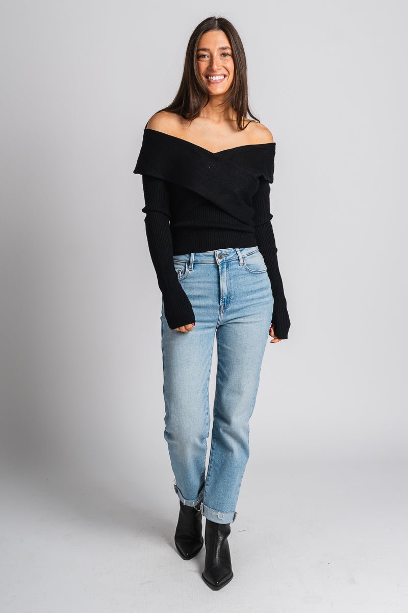 Off shoulder top black