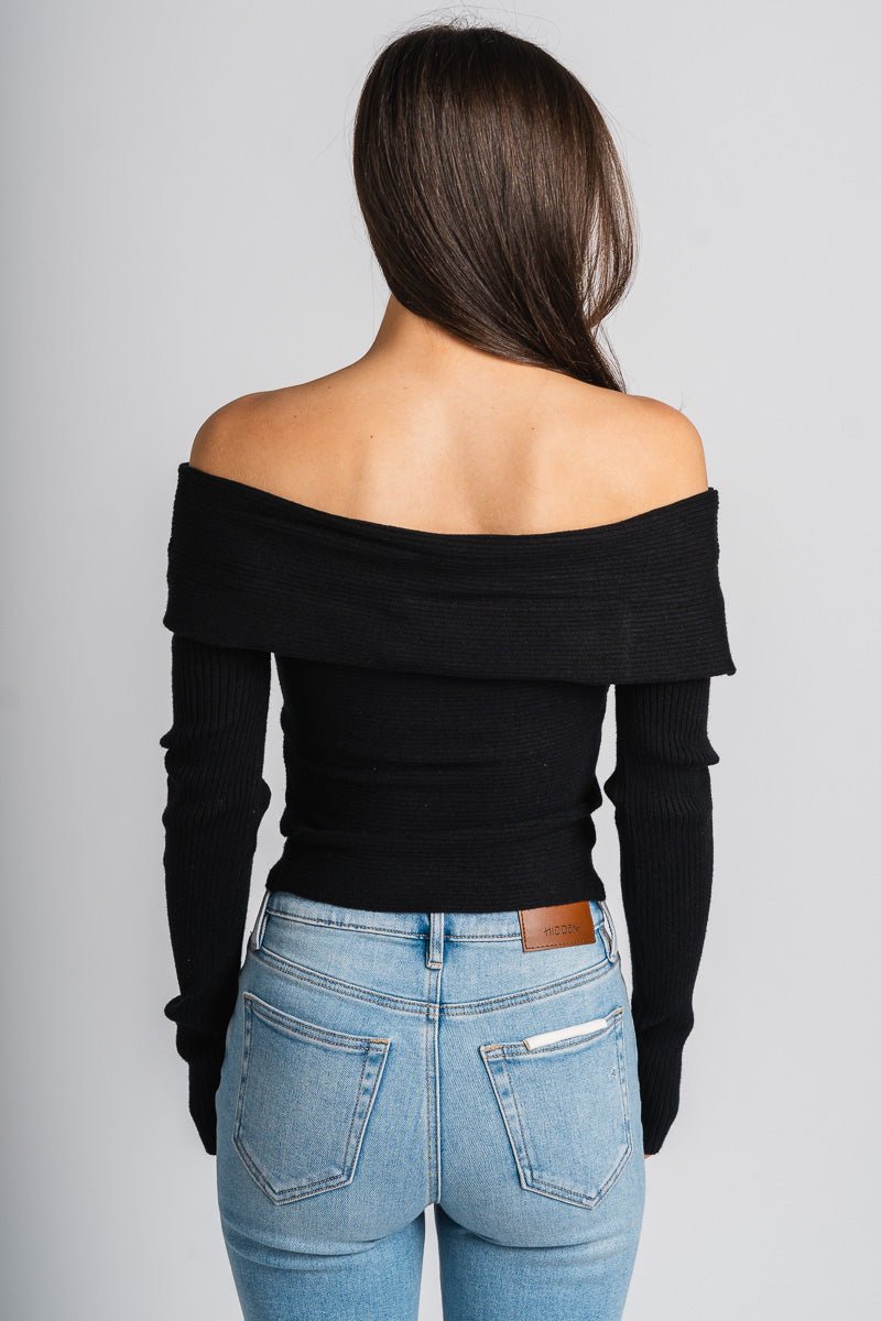 Off shoulder top black