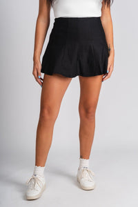 Zip flare skirt black | Lush Fashion Lounge: boutique fashion skirts, affordable boutique skirts, cute affordable skirts